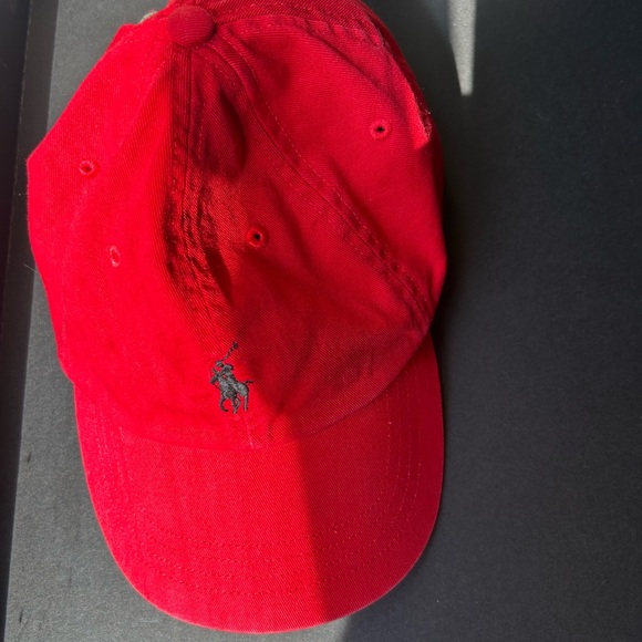 Polo Ralph Lauren red cap polo pony classic logo adjustable hat - Picture 2 of 11